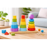 Tooky Toy Tooky Toy Shape Tower Blocks