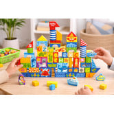 Tooky Toy Tooky Toy 80 Piece Marine Building Blocks