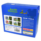Jarmelo Kids&#039; 4 Assorted Dinosaur Glow-In-The-Dark Puzzle Set
