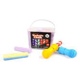 Jarmelo 24 Piece Washable Sidewalk Chalk Set with Holders