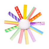 Jarmelo 24 Piece Washable Sidewalk Chalk Set with Holders