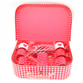 Kaper Kidz Kids' Red &amp; White Heart Tea Party Playset