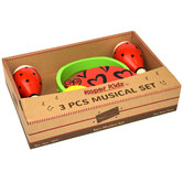 Kaper Kidz Kids&#039; 3 Piece Ladybird Maracas &amp; Tambourine Set