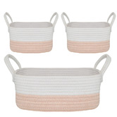 Living Textiles 3 Piece Cotton Rope Storage Set