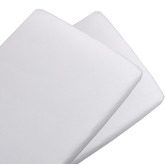 Living Textiles White Jersey Cotton Bassinet Fitted Sheets