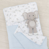 Living Textiles Living Textiles Mason Elephant &amp; Blue Dots Childcare Nap Mat
