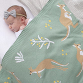 Living Textiles Living Textiles Kangaroo Cotton Bassinet Blanket
