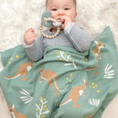 Living Textiles Living Textiles Kangaroo Cotton Bassinet Blanket