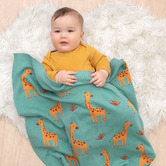 Living Textiles Living Textiles Whimsical Giraffe Baby Blanket