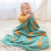 Living Textiles Living Textiles Whimsical Giraffe Baby Blanket