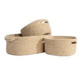Living Textiles Living Textiles 3 Piece Natural Cotton Rope Nursery Storage Set