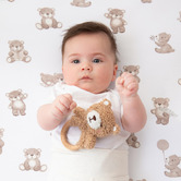 Living Textiles Living Textiles 2 Piece Cuddly Bear Organic Cotton Fitted Sheet Set