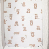 Living Textiles Living Textiles 2 Piece Cuddly Bear Organic Cotton Fitted Sheet Set
