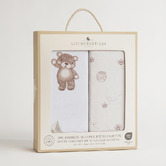 Living Textiles Living Textiles 2 Piece Cuddly Bear Organic Cotton Fitted Sheet Set