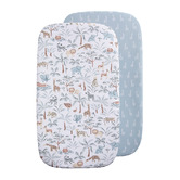 Living Textiles Living Textiles 2 Piece Wild Safari Organic Cotton Fitted Sheet Set