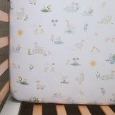 Living Textiles Living Textiles 2 Piece Goosey Goosey Organic Cotton Cot Fitted Sheet Set