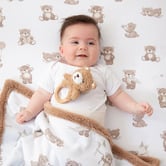 Living Textiles Living Textiles 2 Piece Cuddly Bear Organic Cotton Cot Fitted Sheet Set