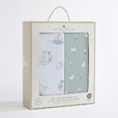 Living Textiles Living Textiles 2 Piece Goosey Goosey Organic Cotton Cot Fitted Sheet Set