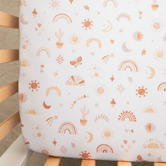 Living Textiles Living Textiles 2 Piece Bohemian Bliss Organic Cotton Cot Fitted Sheet Set