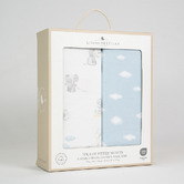 Living Textiles Living Textiles 2 Piece Elephant Playtime Organic Cotton Cot Fitted Sheet Set