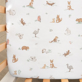 Living Textiles Living Textiles 2 Piece Australiana Organic Cotton Cot Fitted Sheet Set
