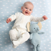 Living Textiles Living Textiles 2 Piece Elephant Playtime Organic Cotton Cot Fitted Sheet Set