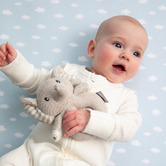 Living Textiles Living Textiles 2 Piece Elephant Playtime Organic Cotton Cot Fitted Sheet Set