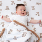 Living Textiles Living Textiles Cuddly Bear Organic Cotton Pram Blanket