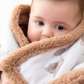 Living Textiles Living Textiles Cuddly Bear Organic Cotton Pram Blanket