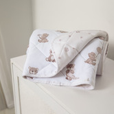 Living Textiles Living Textiles Cuddly Bear Reversible Organic Cotton Cot Comforter