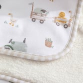 Living Textiles Living Textiles Tractor Ride Organic Cotton Pram Blanket