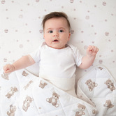 Living Textiles Living Textiles Cuddly Bear Reversible Organic Cotton Cot Comforter