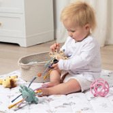 Living Textiles Living Textiles Tractor Ride Reversible Organic Cotton Cot Comforter