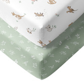 Living Textiles Living Textiles 2 Piece Australiana Organic Cotton Cot Fitted Sheet Set
