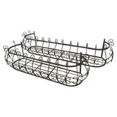 The Complete Garden 2 Piece Wrought Iron Wall Planter Set