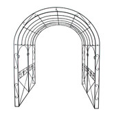 The Complete Garden Rustic Brown Arch Metal Garden Gazebo