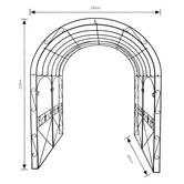 The Complete Garden Rustic Brown Arch Metal Garden Gazebo | Temple ...