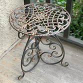 The Complete Garden Edelweiss Metal Outdoor Side Table