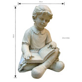 The Complete Garden Girl Reading Fibrestone Statue