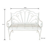 The Complete Garden 2 Seater Ava Metal Outdoor Garden Bench