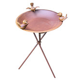 The Complete Garden Rust Metal Bird Bath &amp; Feeder