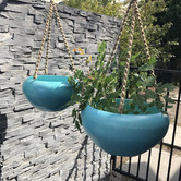 The Complete Garden 2 Piece Metal Hanging Planter Set