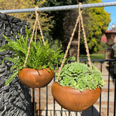 The Complete Garden 2 Piece Metal Hanging Planter Set