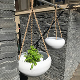 The Complete Garden 2 Piece Metal Hanging Planter Set