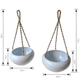 The Complete Garden 2 Piece Metal Hanging Planter Set
