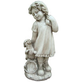 The Complete Garden Country Girl Fibrestone Statue