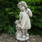 The Complete Garden Country Girl Fibrestone Statue