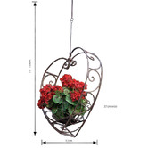 The Complete Garden Heart Metal Hanging Planter