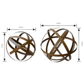 The Complete Garden 2 Piece Sphere Metal Ornament Set