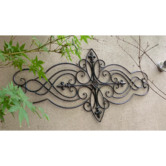 The Complete Garden Antique Blue &amp; Brown Metal Wall Accent
